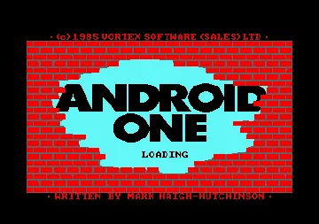 Android One - The Reactor Run (UK) (1985) (Trainer) screen shot title